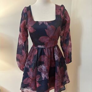 Hutch Long-Sleeve Square-Neck
A-Line Mini Dress S